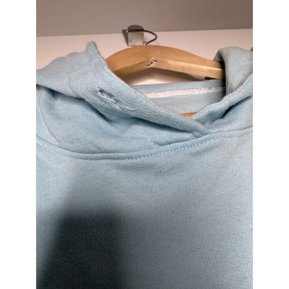 Disney Womens Magic Cropped Hoodie Sweater Small Light Blue Sweatshirt Logo - Picture 4 of 7